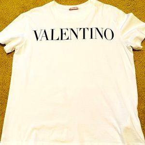 Authentic Valentino Logo White Tshirt